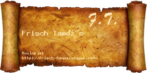 Frisch Tamás névjegykártya
