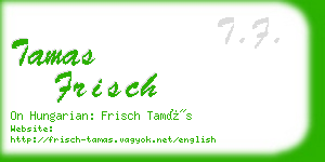 tamas frisch business card